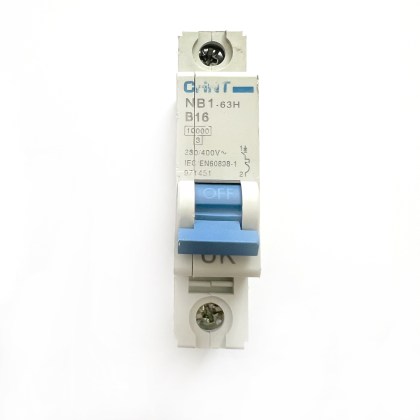 Chint NB1-63H 971451 B16 16A 16 Amp MCB Circuit Breaker Type B